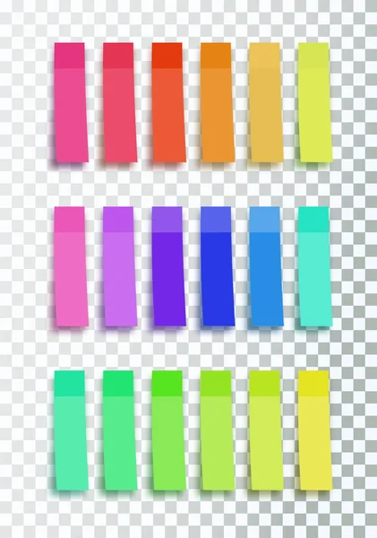 Sticky Notes Collection Colorful Vector Sticky Notes Transparent Shadows Vector — Stock vektor