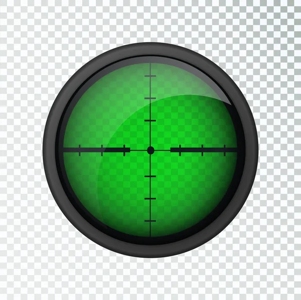 现实的狙击手瞄准镜热成像器带有测量热成像仪标记模板的狙击手范围 狙击手范围交叉视图 实际矢量光学瞄准镜 — 图库矢量图片