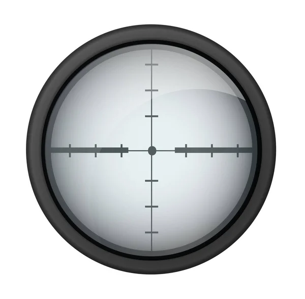 现实的狙击手视力 带有测量标记模板的狙击手范围 狙击手范围交叉视图 真实感矢量光学视觉插画 — 图库矢量图片