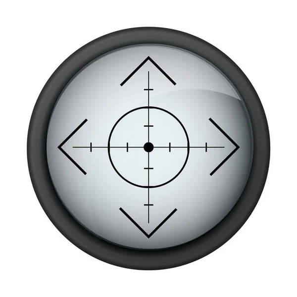 现实的狙击手视力 带有测量标记模板的狙击手范围 狙击手范围交叉视图 真实感矢量光学视觉插画 — 图库矢量图片