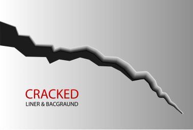 Arazi vektörünü depremden sonra ayır. Yüzey çatladı. Çizim çatlak dokusu. Vektör illüstrasyonu