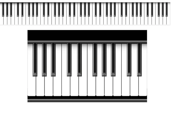 钢琴的图标 黑色宏伟的钢琴顶部视图 — 图库矢量图片