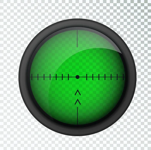 stock vector Realistic sniper sight thermal imager. Sniper scope with measurement thermal imager marks template. Sniper scope crosshairs view. Realistic vector optical sight