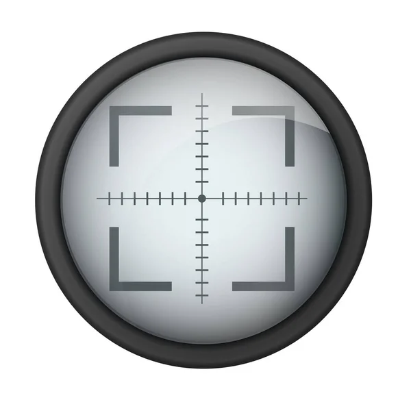 Vue Réaliste Sniper Sniper Scope Avec Gabarit Marques Mesure Sniper — Image vectorielle