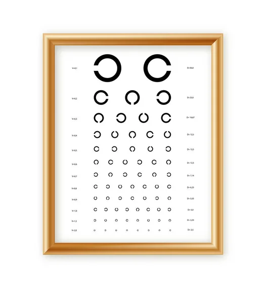 Eyes Test Charts Latin Letters Isolated Background Art Design Medical — Stock Vector