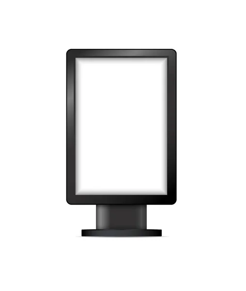 Boîte Lumière Bureau Interior Realistic Bannière Publicité Extérieure Affichage Boîte — Image vectorielle