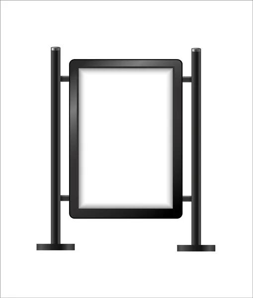 Plaque Rue Suspendue Monté Lumineux Lightbox Isolé Sur Fond Transparent — Image vectorielle