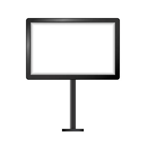 Gatuskylt Hängande Monterad Belyst Ljuslåda Isolerad Transparent Bakgrund Realistisk Tom — Stock vektor