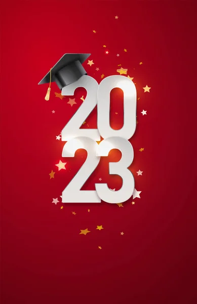 Class 2023 Badge Design Template Congratulations Graduates 2023 Banner Sticker — Stock Vector