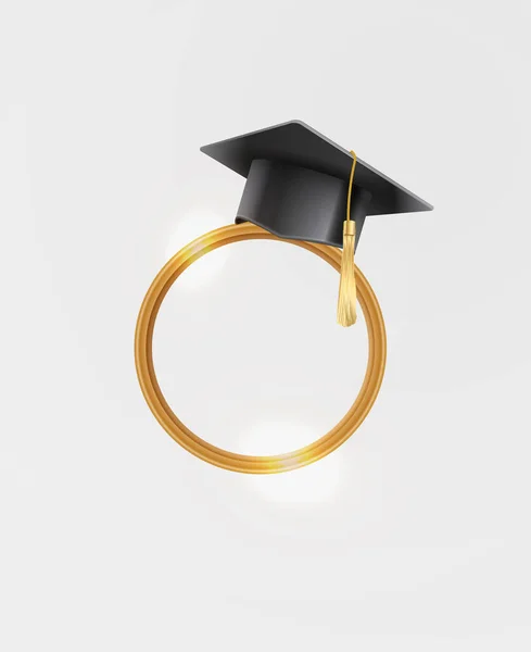 Félicitations Diplômés Concept Bannière Classe 2023 Modèle Conception Diplôme Universitaire — Image vectorielle