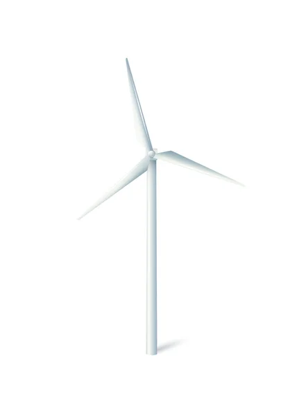 Rüzgar Santrali Fabrika Rüzgar Türbinleri Yeşil Enerji Endüstriyel Konsepti Vektör — Stok Vektör