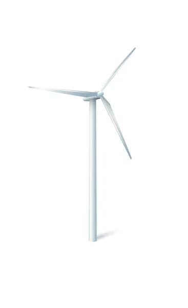Windkraftanlage Und Fabrik Windräder Industrielles Konzept Für Grüne Energie Vektorillustration — Stockvektor
