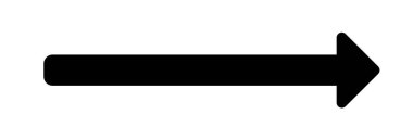 Kara ok sağ tarafı gösteriyor. Ok şekli elementi. Vektör illüstrasyonu