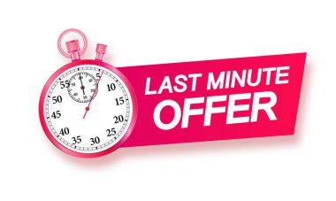 Last minute offer hot sale pink barbie style. Sale countdown badge.Hot sales limited time only discount promotions.Vector illustration clipart