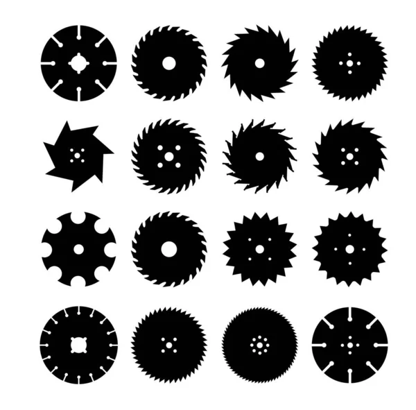 Scie Circulaire Lames Plates Rotatives Machine Scie Machine Dents Coupées — Image vectorielle
