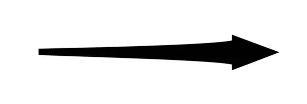 黒い矢が右を指している アローシェイプ要素 ベクトルイラスト — ストックベクタ