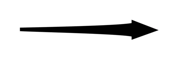 Freccia Nera Rivolta Destra Elemento Forma Freccia Illustrazione Vettoriale — Vettoriale Stock