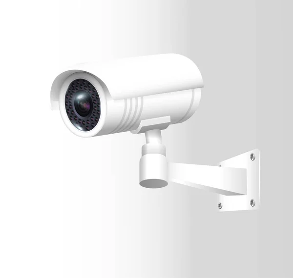 Überwachungskamera Sicherheit Hause Schutzsystem Dekorative Set Isoliert Vektorillustration — Stockvektor