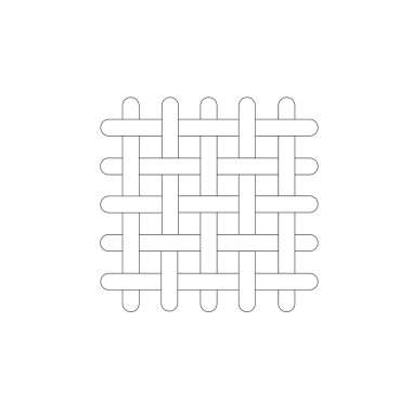 Tekstil endüstrisiyle ilgili ikonlar. Kumaş tüyü. Düzenlenebilir felç. Vektör illüstrasyonu