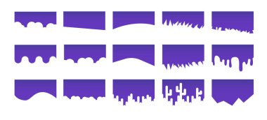 Üst için Soyut Tasarım Elemanı Koleksiyonu, Alt Sayfa Web Sitesi. Web sitesi Piktogram Ayarları için şablon bölücüleri şekilleri. Vektör illüstrasyonu