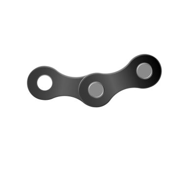 Gerçekçi bisiklet zinciri halkaları. Bisiklet zinciri için siluet. Döngü çizgisi deseni. Motosiklet zinciri sembolü. Zincir makinesi işareti. Vektör illüstrasyonu