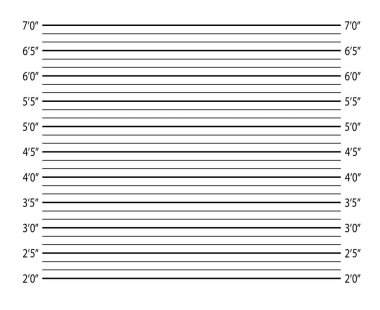 Polis teşhisi ya da sabıka kaydı. vektör.