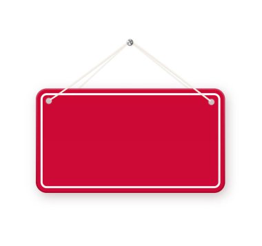 Kağıt tasarımı için gerçekçi bir pankart. Beyaz arka planda gerçekçi vektör tabelaları. Vektör illüstrasyonu