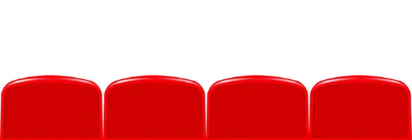 Row Red Seats White Background Vector Illustration — Stock Vector
