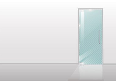 Cam kapılar şeffaf arkaplanda izole edilmiş. Vektör illüstrasyonu