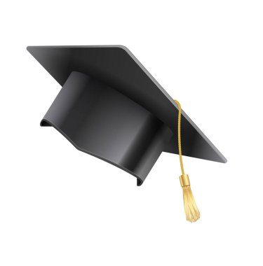 Gerçekçi Havan Şapkaları. Çok renkli püskülleri olan bir öğrencinin mezuniyet şapkası. Üniversite mezuniyetinde siyah şapka. Akademik eğitimin sembolü, üniversite başkanlığı.