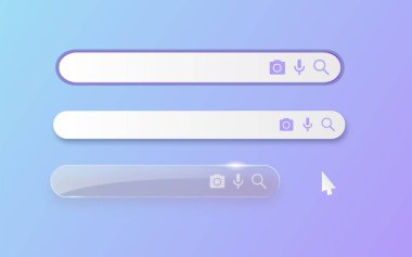Arama çubuğu simgesi. Düz tasarım tarzı. Vektör illüstrasyonu