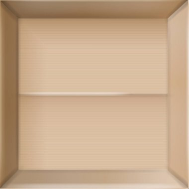 Boks yap. Karton kutuyu aç ve kapat. Yandan, önden ve üstten beyaz arka planda izole bir şekilde açılıp kapatılmış gerçekçi bir karton kutu modeli. Paket paketleme şablonu. Vektör illüstrasyonu.