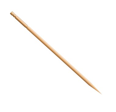 Wooden toothpick. Macro. Bamboo Toothpick small sharp. Vector