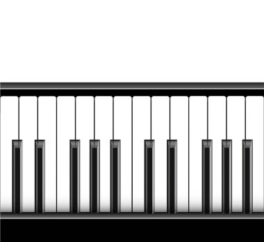 Siyah ve Beyaz Piyano Anahtarları Alındı. Müzik aleti klavyesi.