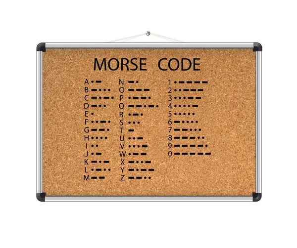 Beyaz arka planda mors alfabesi var. Mors alfabesi işareti düz stil. Vektör illüstrasyonu