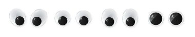 toy eyes cartoon safety wobbly flat style design vector
