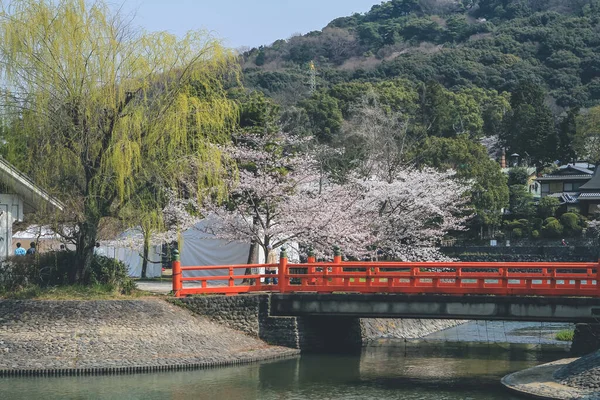 stock image Uji river and To no Shima, Tachibanajima Island 9 April 2012