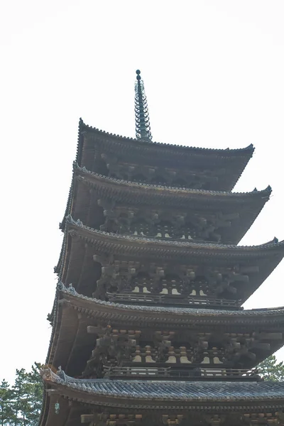 Cinque Pagoda Storia Del Tempio Kohfuku Nara Giappone Aprile 2012 — Foto Stock