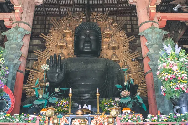 Velký Buddha Daibutsu Den Chrámu Todaiji Dubna 2012 — Stock fotografie