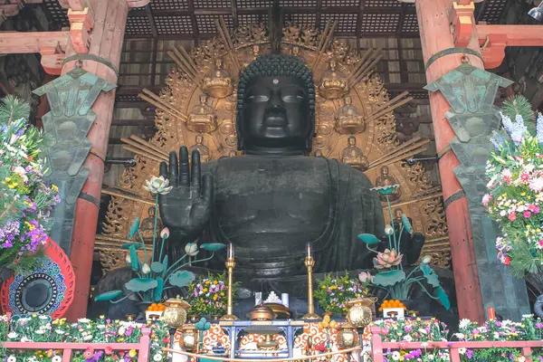 Nagy Buddha Daibutsu Den Todaiji Templomban 2012 Április — Stock Fotó