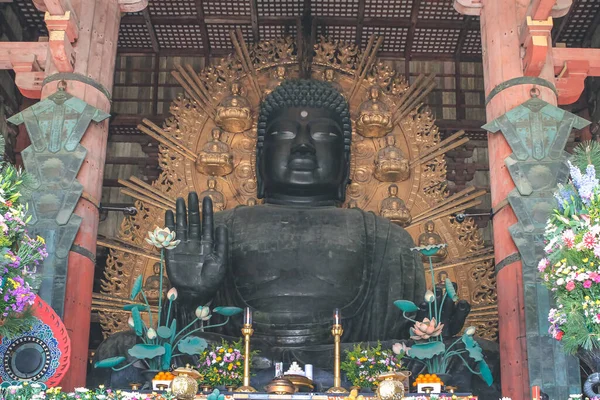 Grote Boeddha Daibutsu Den Bij Todaiji Tempel April 2012 — Stockfoto