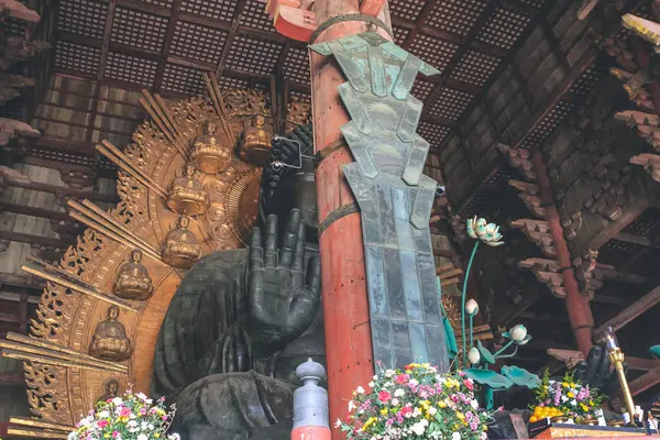 Stora Buddha Daibutsu Den Vid Todaiji Templet April 2012 — Stockfoto