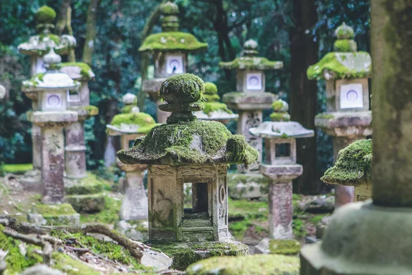 stock image a Japanese Stone Lanterns, Kasuga Taisha Shrine 9 April 2012