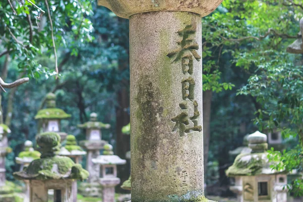 Ιαπωνικά Πέτρινα Φανάρια Kasuga Taisha Shrine Απριλίου 2012 — Φωτογραφία Αρχείου
