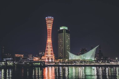 Kobe Limanı Gece Görüşü, Japonya 9 Nisan 2012