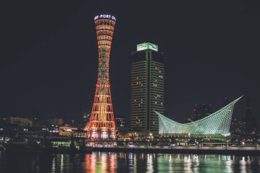 Kobe Limanı Gece Görüşü, Japonya 9 Nisan 2012