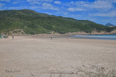 Sai Wan plajının manzarası, hk 22 Ekim 2022