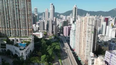 Mong Kok Hong Kong 'daki Batı Kowloon Koridoru 21 Ekim 2022