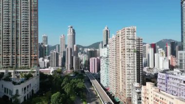 Mong Kok Hong Kong 'daki Batı Kowloon Koridoru 21 Ekim 2022