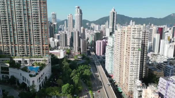 West Kowloon Corridor Mong Kok Hong Kong Oct 2022 — 비디오
